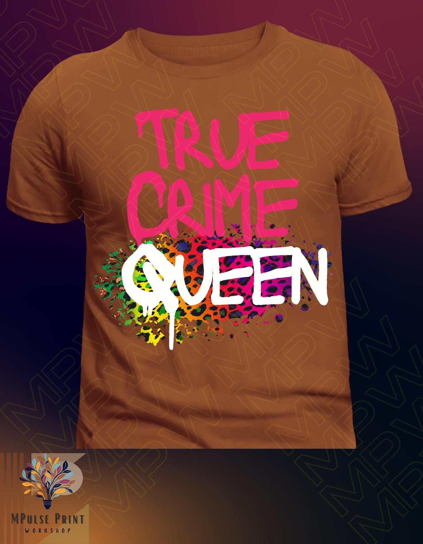 True Crime Queen; 100% cotton, Adult Graphic T-Shirt