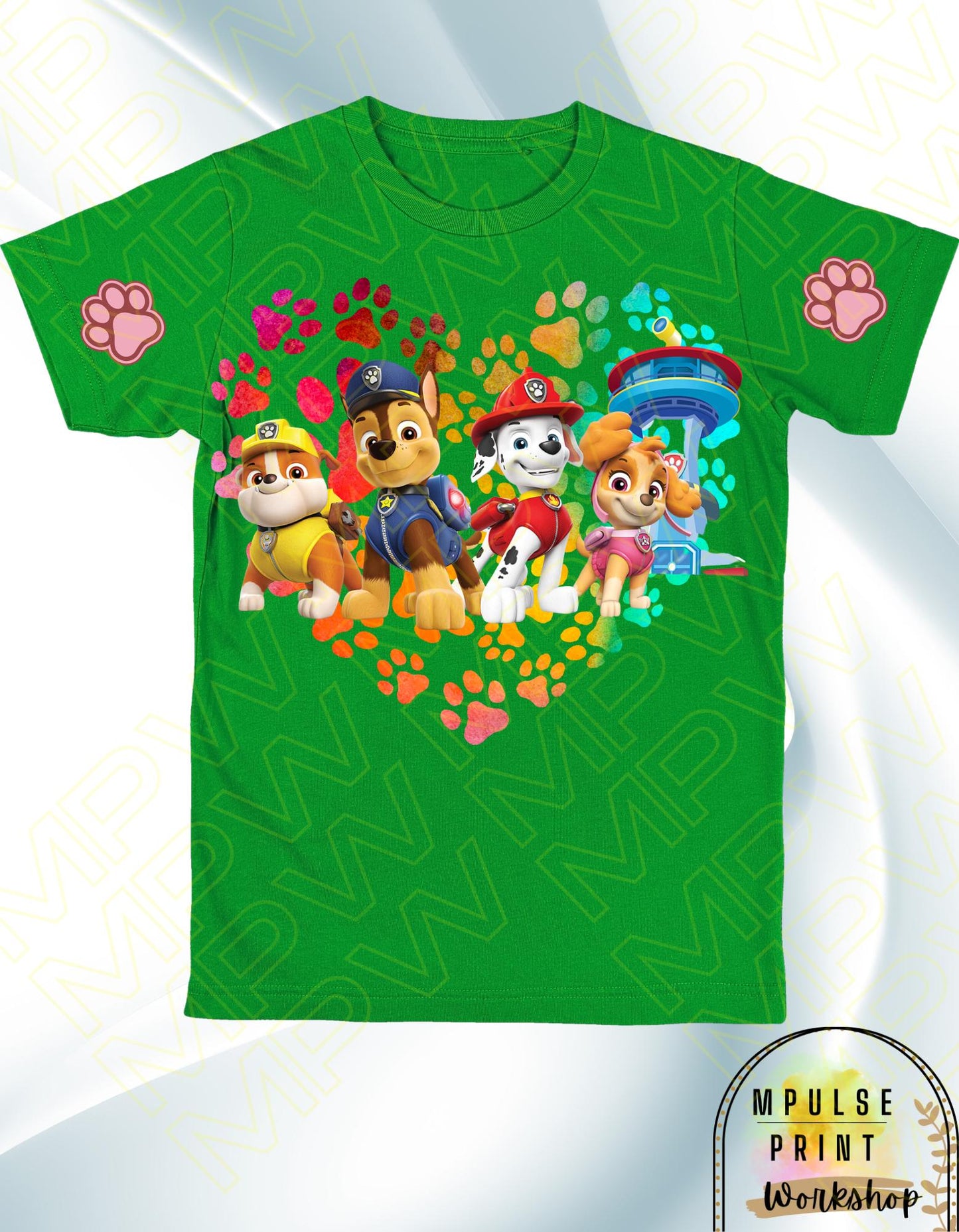 Youth Graphic  T-Shirt, Standard fit, Gender-Neutral, 100% cotton, featuring Cartoon art with Heart shaped background