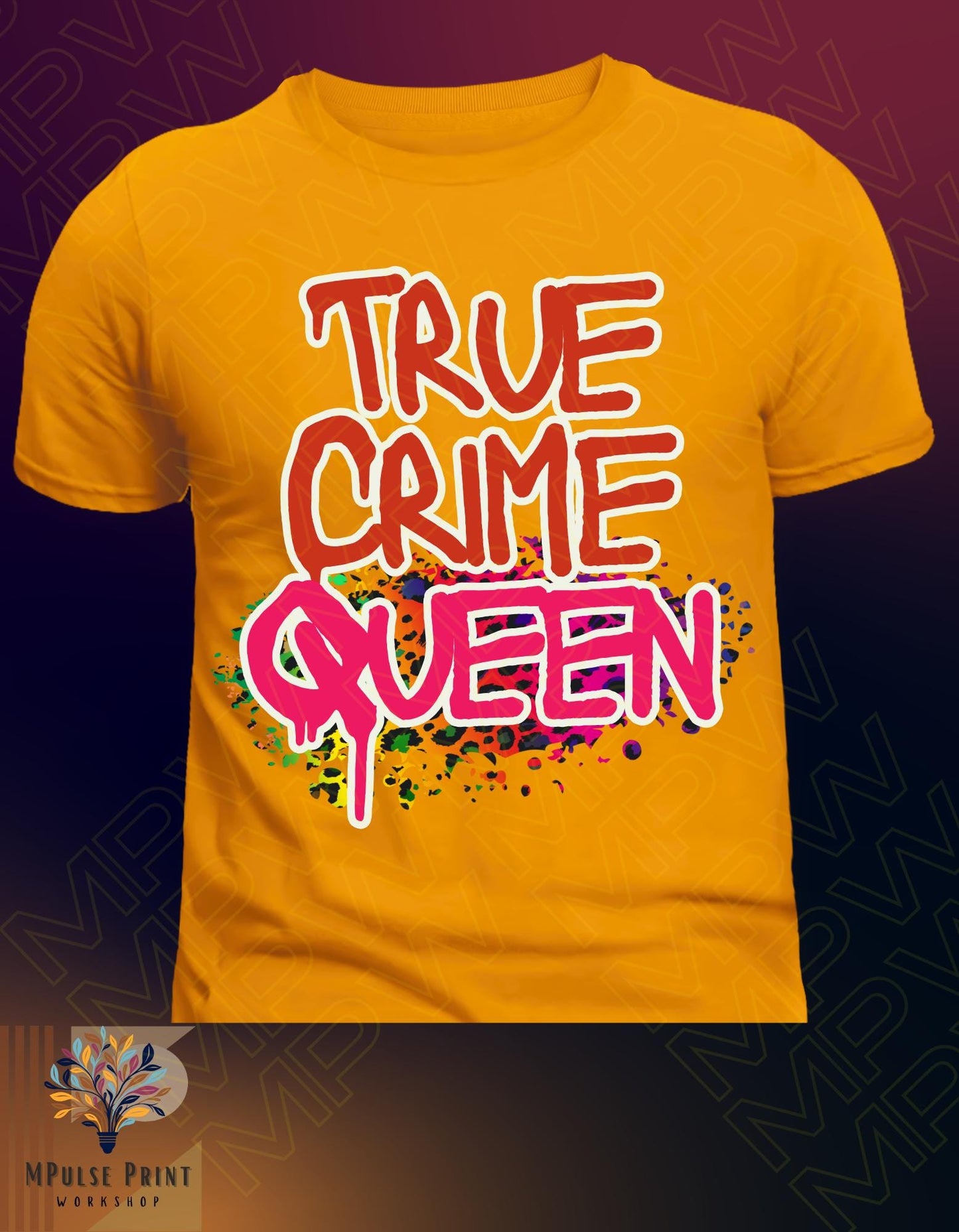 True Crime Queen; 100% cotton, Adult Graphic T-Shirt