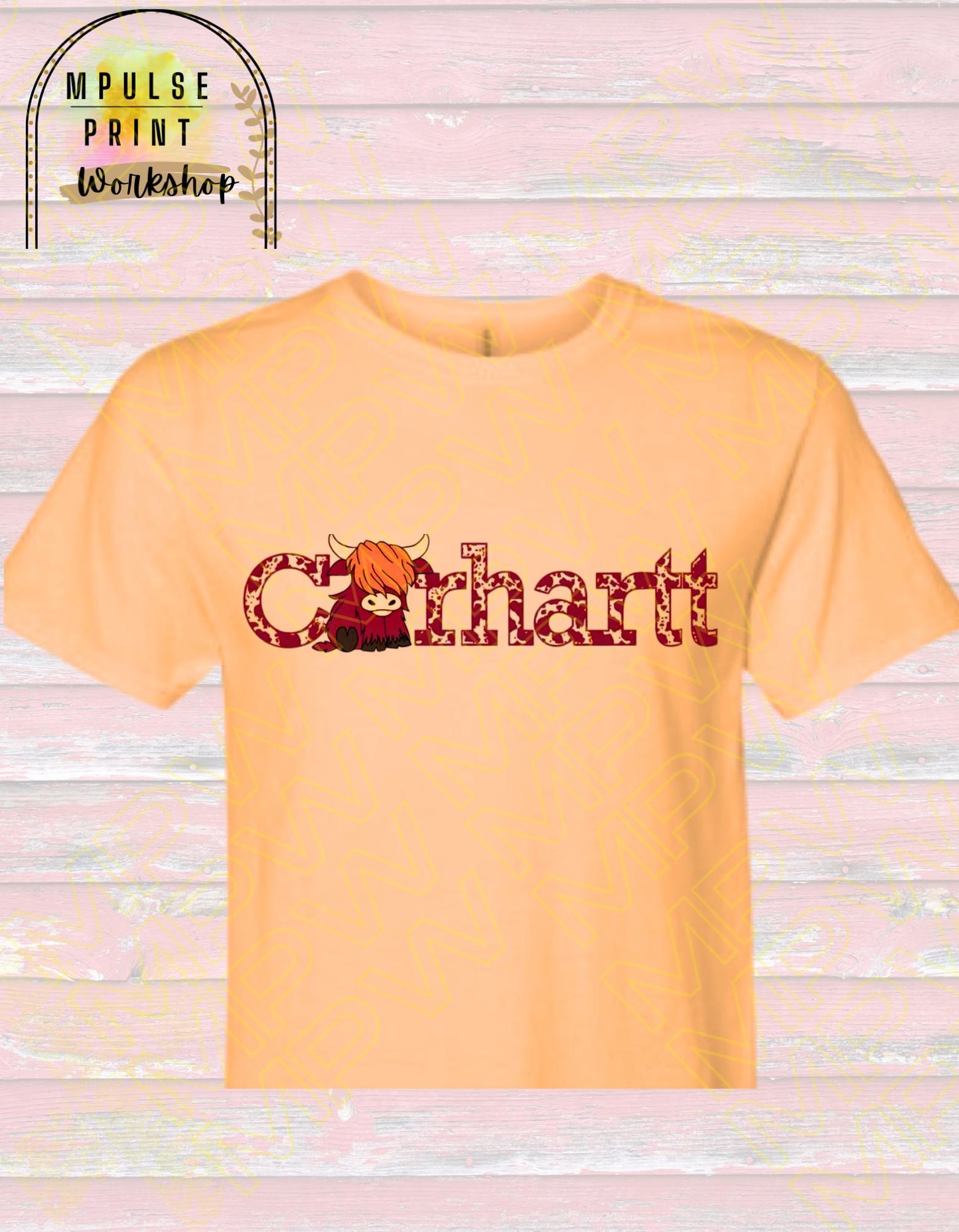 Youth Carhartt Graphic Tee with Logo & Text, Featuring an Exclusive Style - 100% Cotton, Standard Basic T-Shirt fit, Gender Neutral