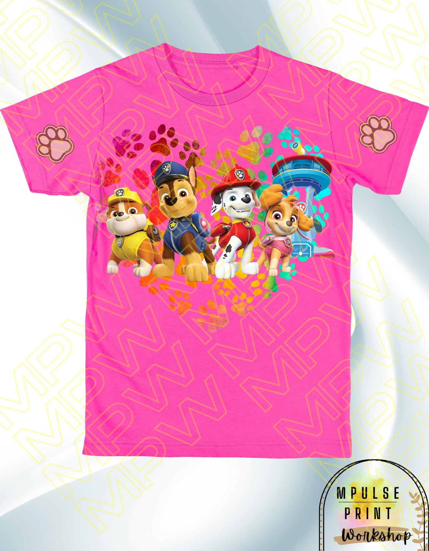 Youth Graphic  T-Shirt, Standard fit, Gender-Neutral, 100% cotton, featuring Cartoon art with Heart shaped background