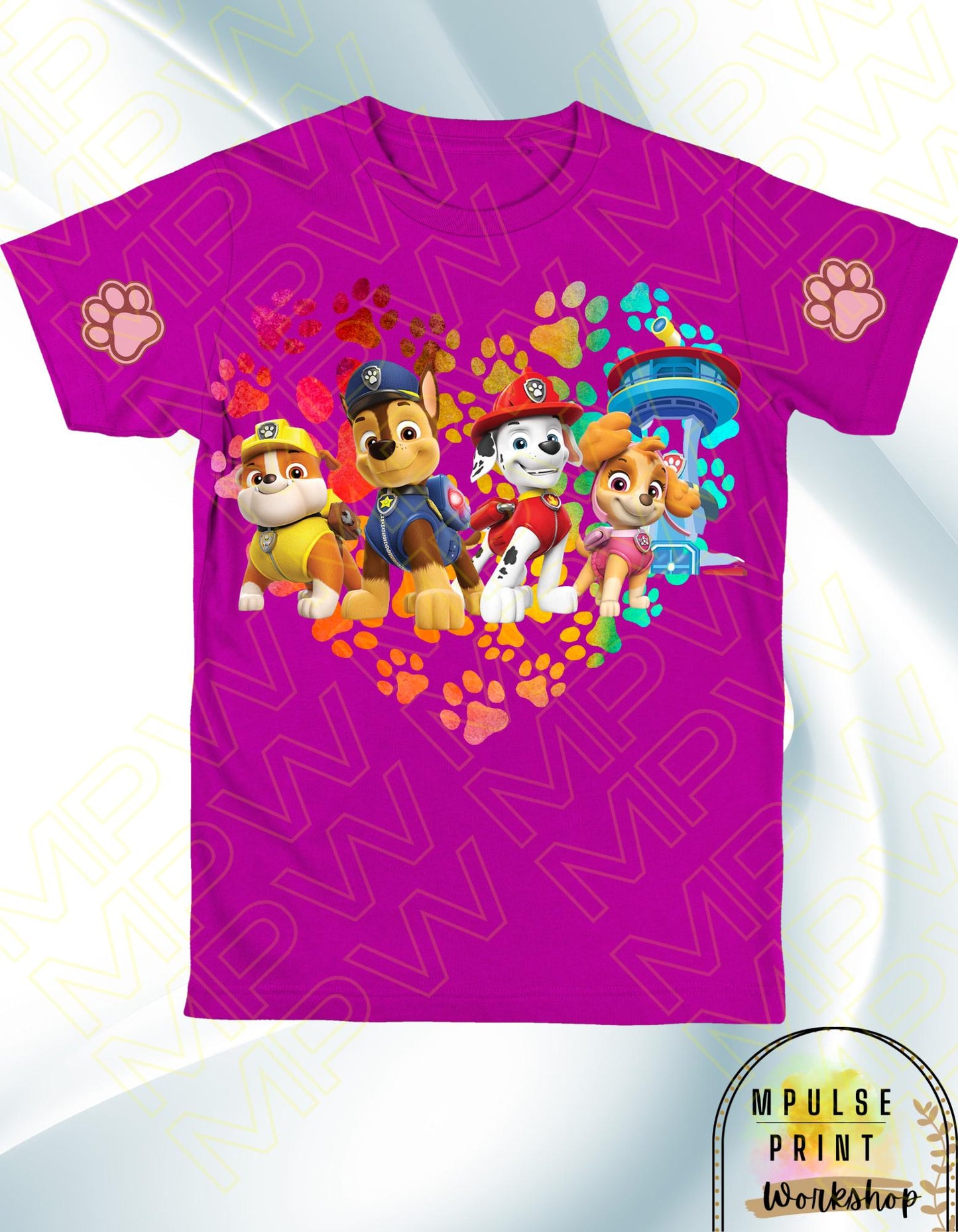 Youth Graphic  T-Shirt, Standard fit, Gender-Neutral, 100% cotton, featuring Cartoon art with Heart shaped background