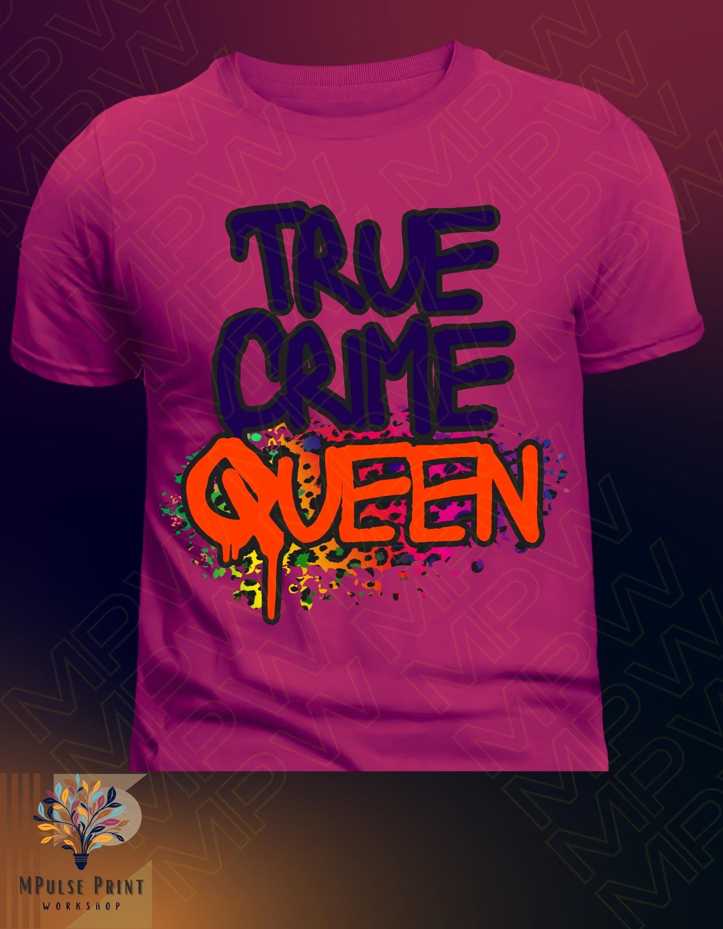 True Crime Queen; 100% cotton, Adult Graphic T-Shirt