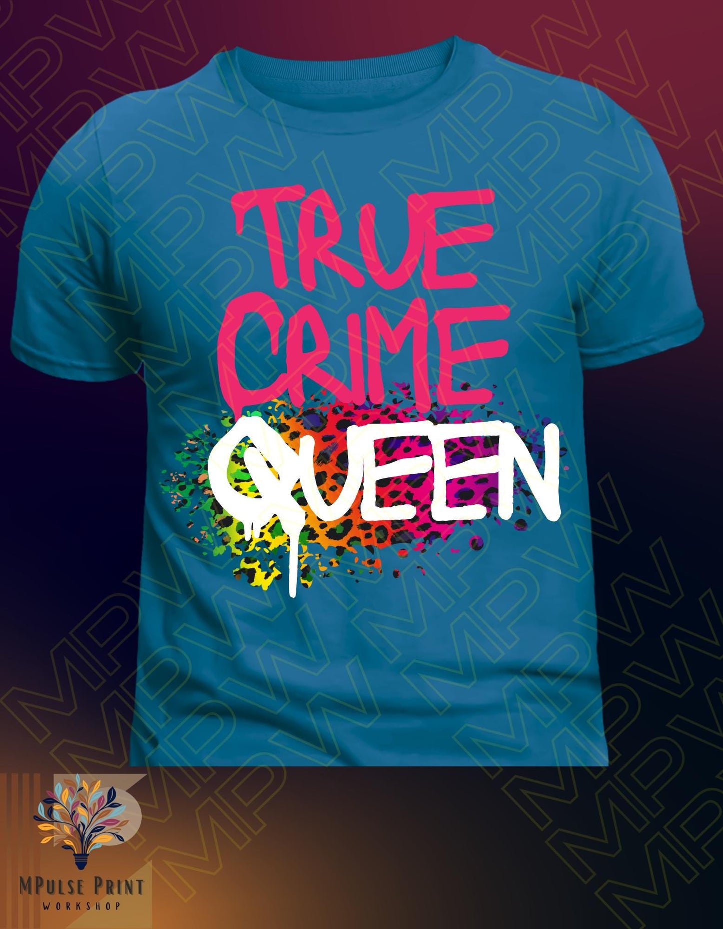 True Crime Queen; 100% cotton, Adult Graphic T-Shirt