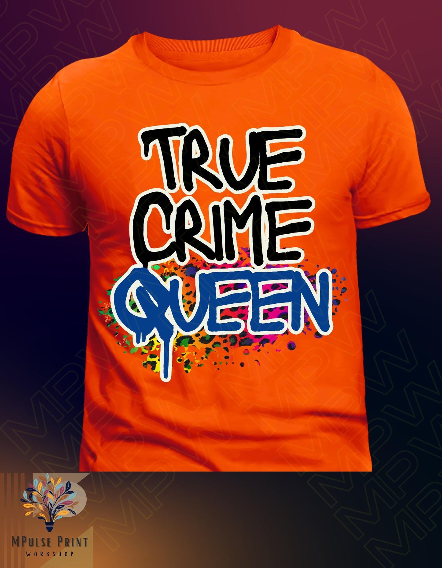 True Crime Queen; 100% cotton, Adult Graphic T-Shirt