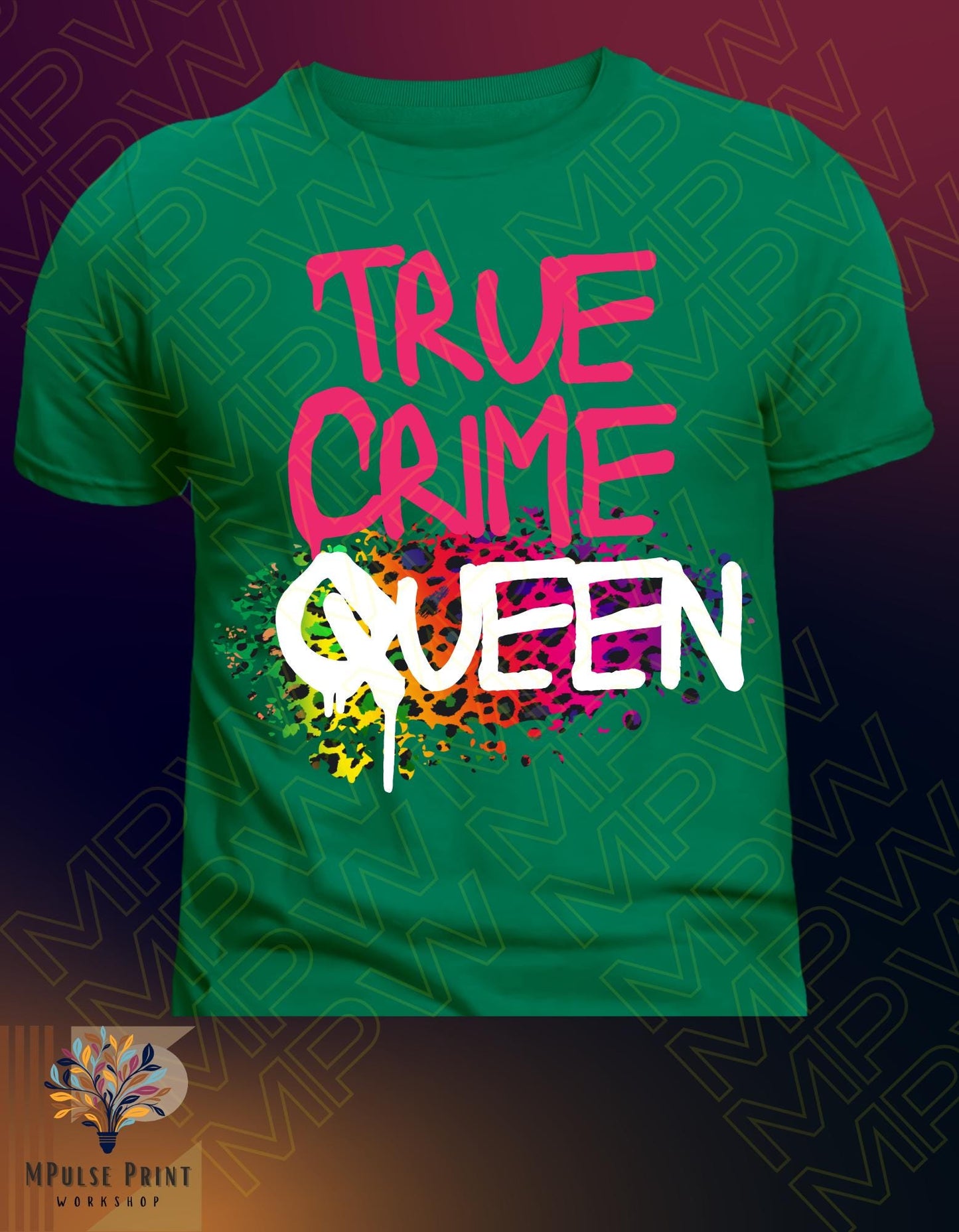 True Crime Queen; 100% cotton, Adult Graphic T-Shirt