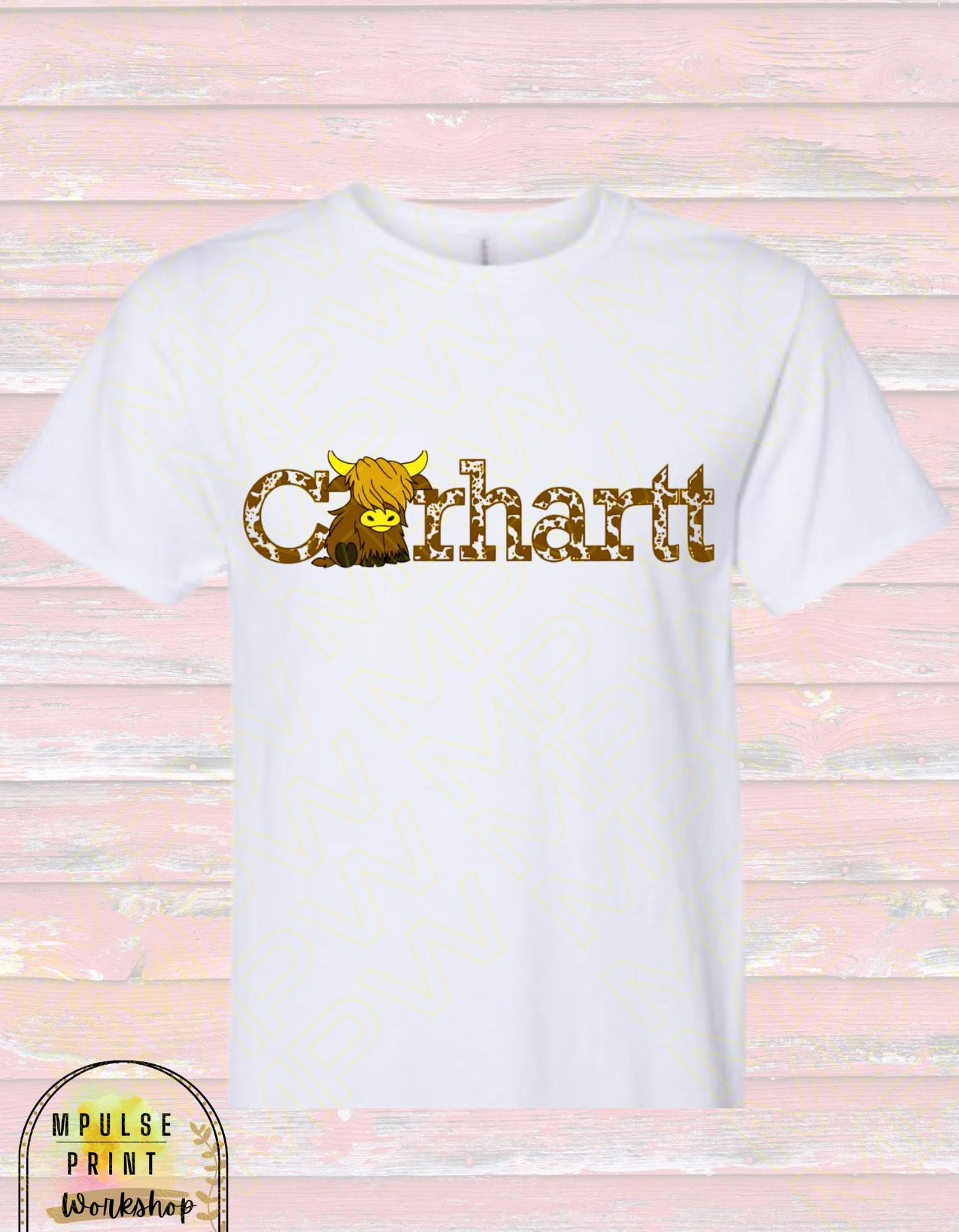 Youth Carhartt Graphic Tee with Logo & Text, Featuring an Exclusive Style - 100% Cotton, Standard Basic T-Shirt fit, Gender Neutral