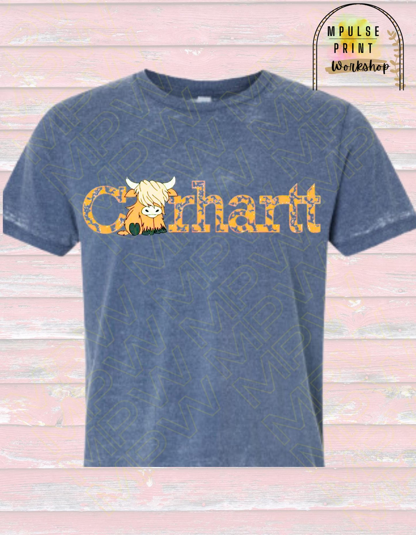 Youth Carhartt Graphic Tee with Logo & Text, Featuring an Exclusive Style - 100% Cotton, Standard Basic T-Shirt fit, Gender Neutral