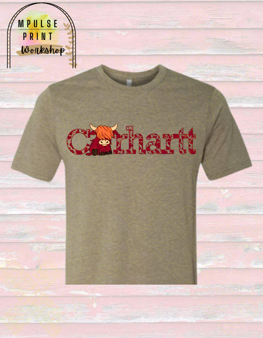 Youth Carhartt Graphic Tee with Logo & Text, Featuring an Exclusive Style - 100% Cotton, Standard Basic T-Shirt fit, Gender Neutral