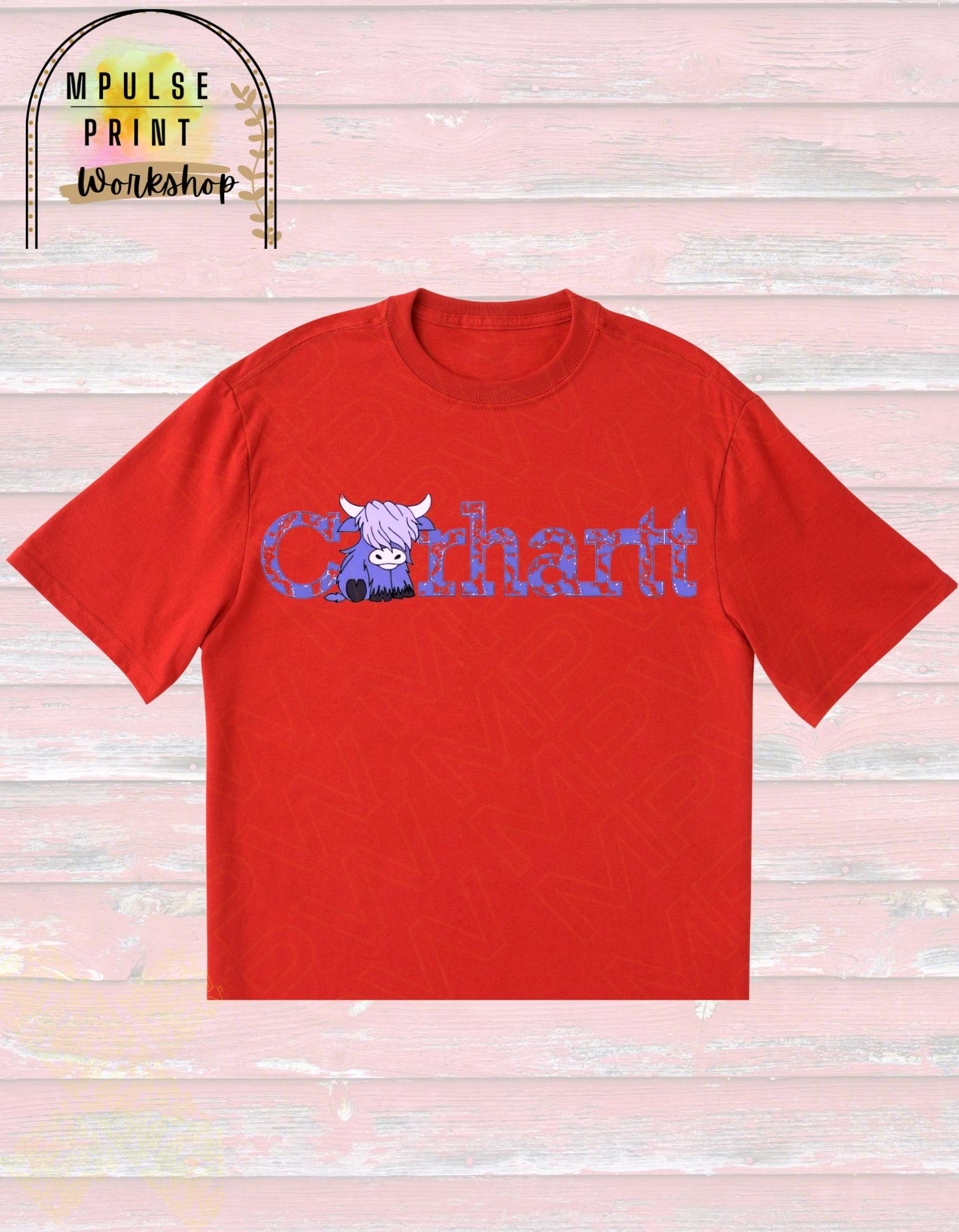 Youth Carhartt Graphic Tee with Logo & Text, Featuring an Exclusive Style - 100% Cotton, Standard Basic T-Shirt fit, Gender Neutral